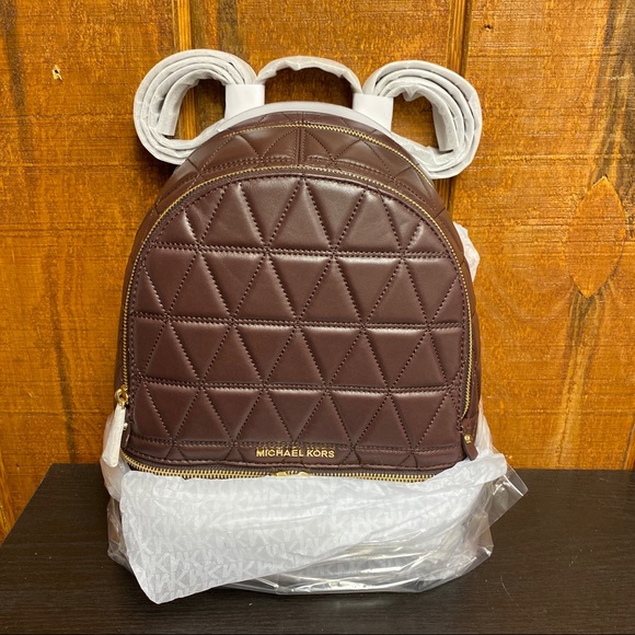 Michael Kors Rhea Quilted Leather Backpack -Barolo - Picture 5 of 6
